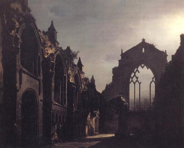  The Ruins of Holyrood Chapel,Edinburgh Effect of Moonlight
